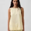 Keten Karışımlı Tank Top