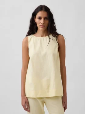 Keten Karışımlı Tank Top