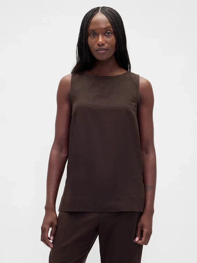 Keten Karışımlı Tank Top