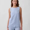 Keten Karışımlı Tank Top