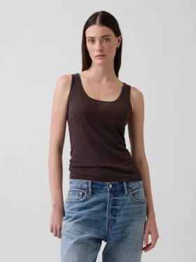 Keten Karışımlı Tank Top