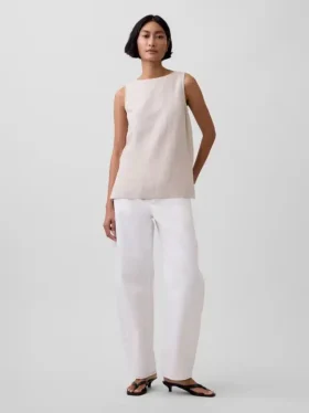 Keten Karışımlı Tank Top