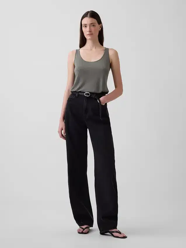 Keten Karışımlı Tank Top