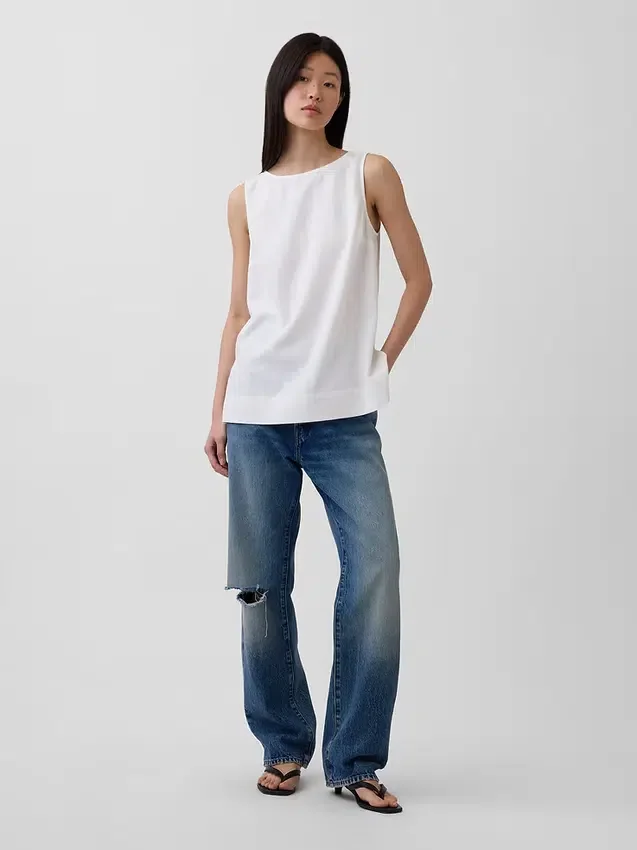 Keten Karışımlı Tank Top
