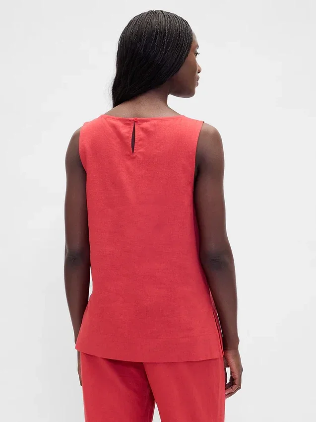 Keten Karışımlı Tank Top