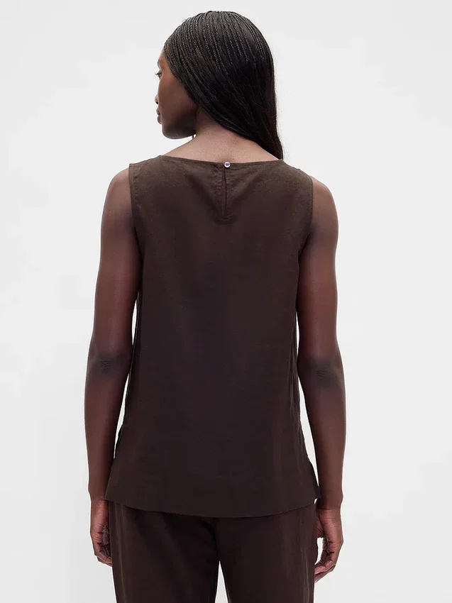 Keten Karışımlı Tank Top