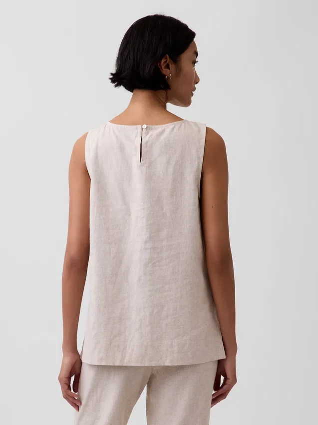 Keten Karışımlı Tank Top