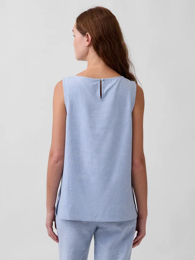 Keten Karışımlı Tank Top