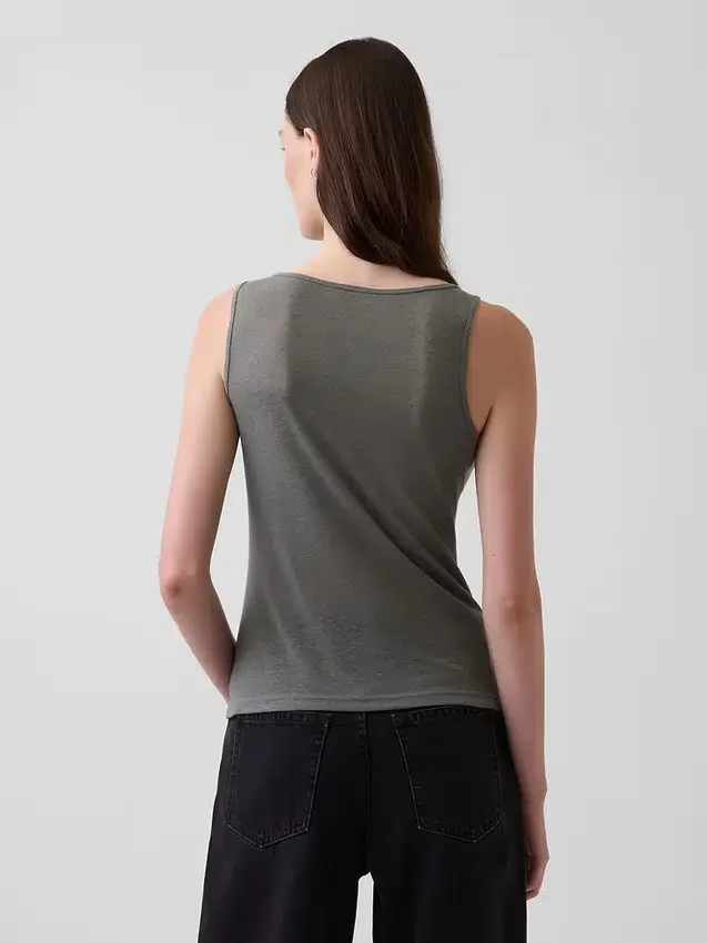 Keten Karışımlı Tank Top