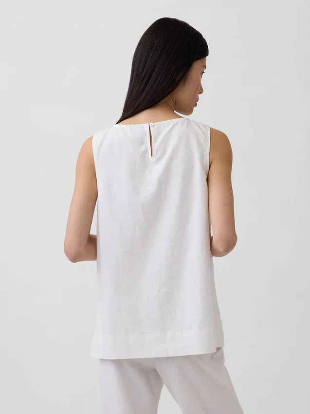 Keten Karışımlı Tank Top