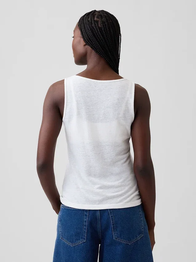 Keten Karışımlı Tank Top