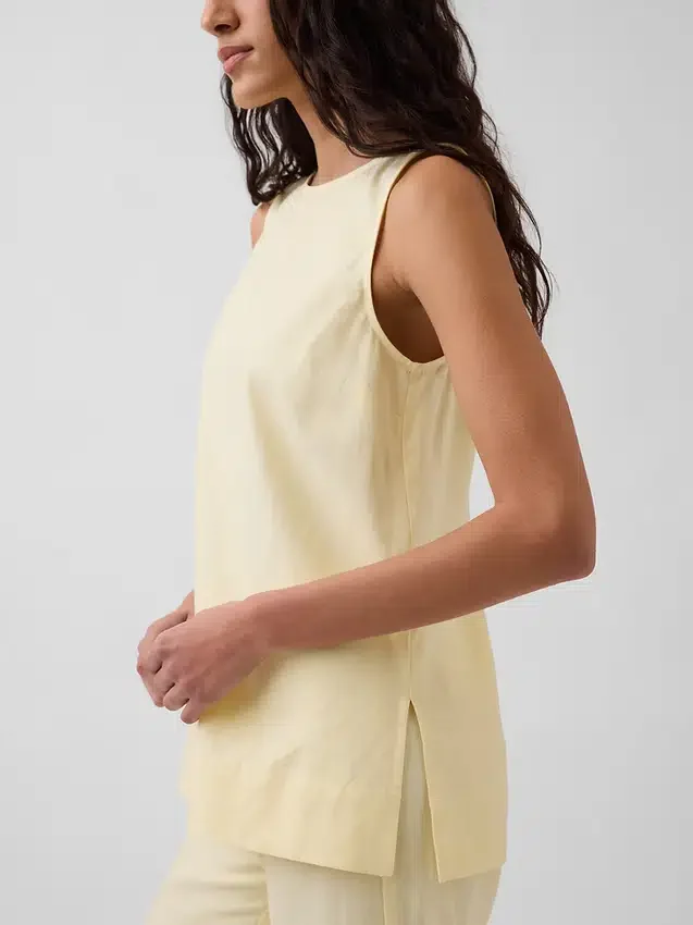 Keten Karışımlı Tank Top