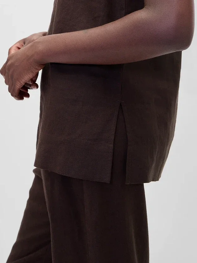 Keten Karışımlı Tank Top