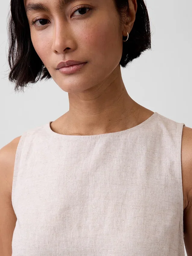 Keten Karışımlı Tank Top