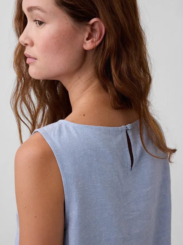 Keten Karışımlı Tank Top