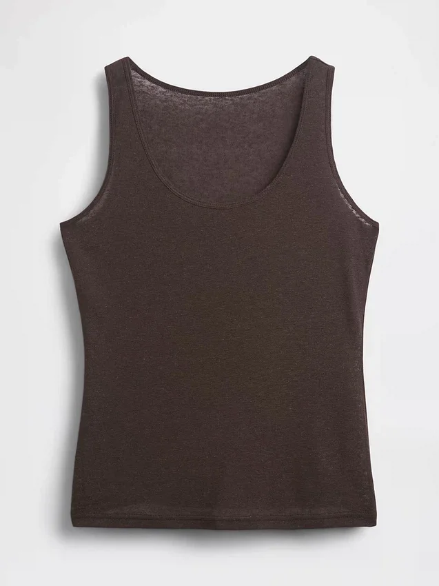 Keten Karışımlı Tank Top