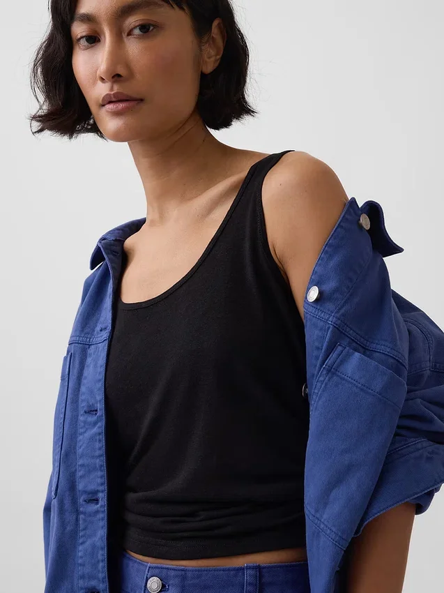 Keten Karışımlı Tank Top