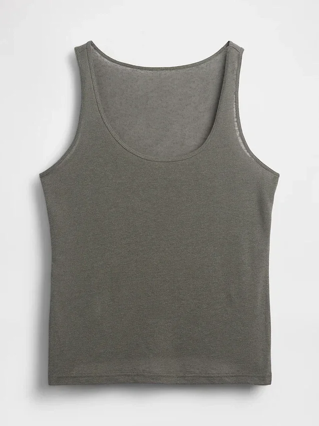 Keten Karışımlı Tank Top