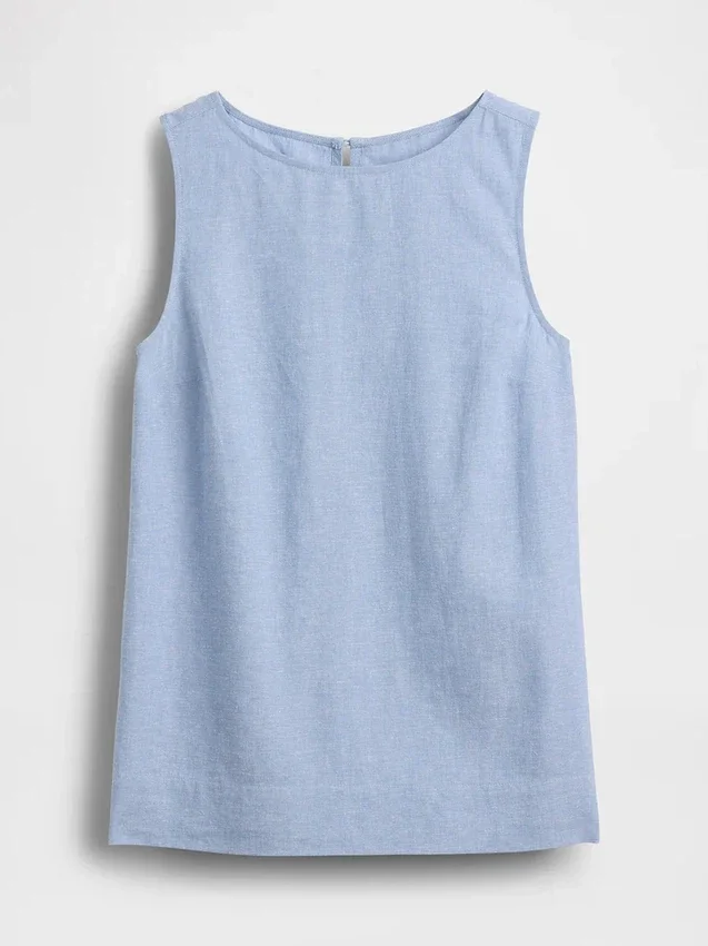 Keten Karışımlı Tank Top