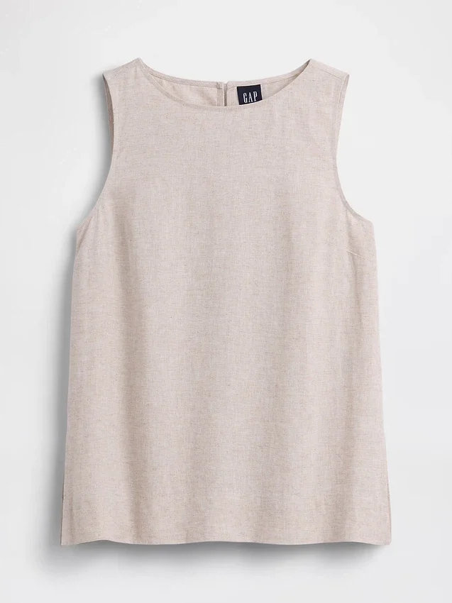 Keten Karışımlı Tank Top