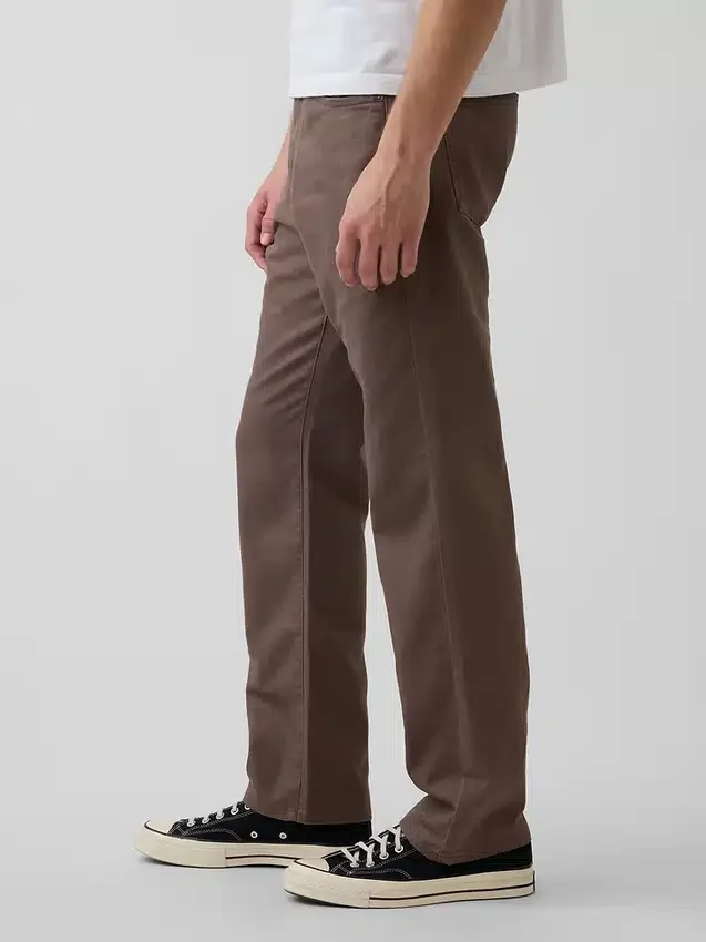 Keten-Pamuklu Bol Düz Pantolon