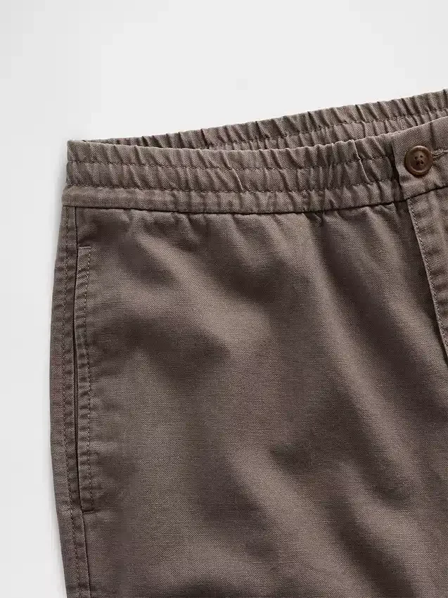 Keten-Pamuklu Gevşek Kesim Konik Pantolon
