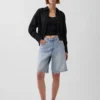 Keten-Pamuklu Oversized Gömlek