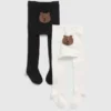Küçük Çocuk Ayı Desenli Tayt (2'li Paket)