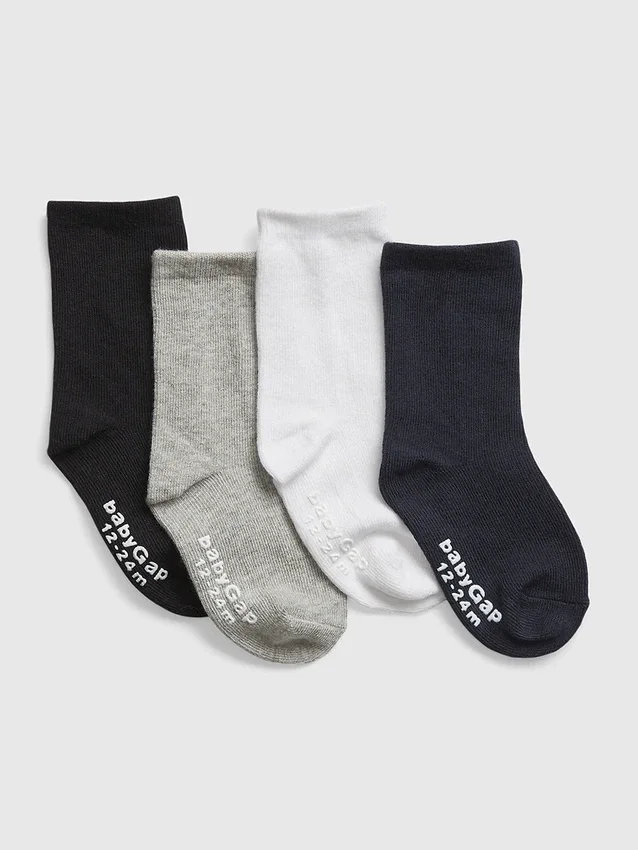 Küçük Çocuk Crew Çorapları (4'lü Paket)