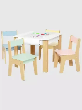 Küçük Çocuk Masası ve 4 Sandalye Seti