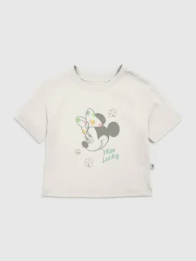 Küçük Çocuk Minnie Mouse Miss Lucky Desenli Tişört