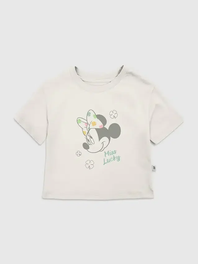 Küçük Çocuk Minnie Mouse Miss Lucky Desenli Tişört