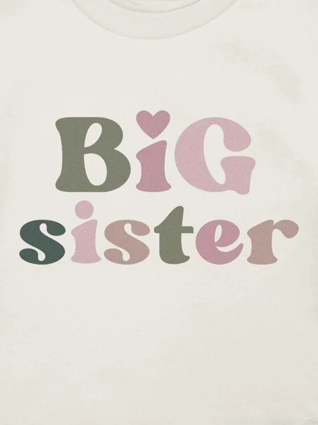 Küçük Çocuklar İçin Big Sister Grafikli Tişört