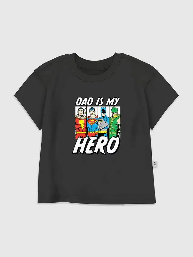 Küçük Çocuklar İçin DC Comics Justice League Kahramanları "Dad" Grafik Tişört