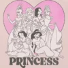 Küçük Çocuklar İçin Disney Prenses Kalp Desenli Tişört