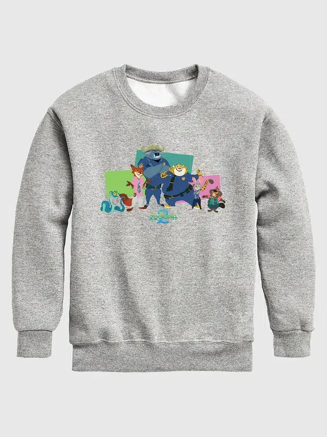 Küçük Çocuklar İçin Disney Zootopia Karakterli Crew Fleece