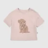 Küçük Çocuklar İçin Doggie Bow Desenli Tişört