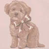 Küçük Çocuklar İçin Doggie Bow Desenli Tişört