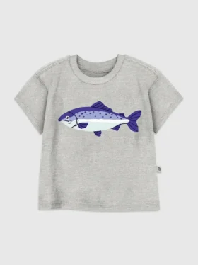 Küçük Çocuklar İçin Fish Grafikli Tişört