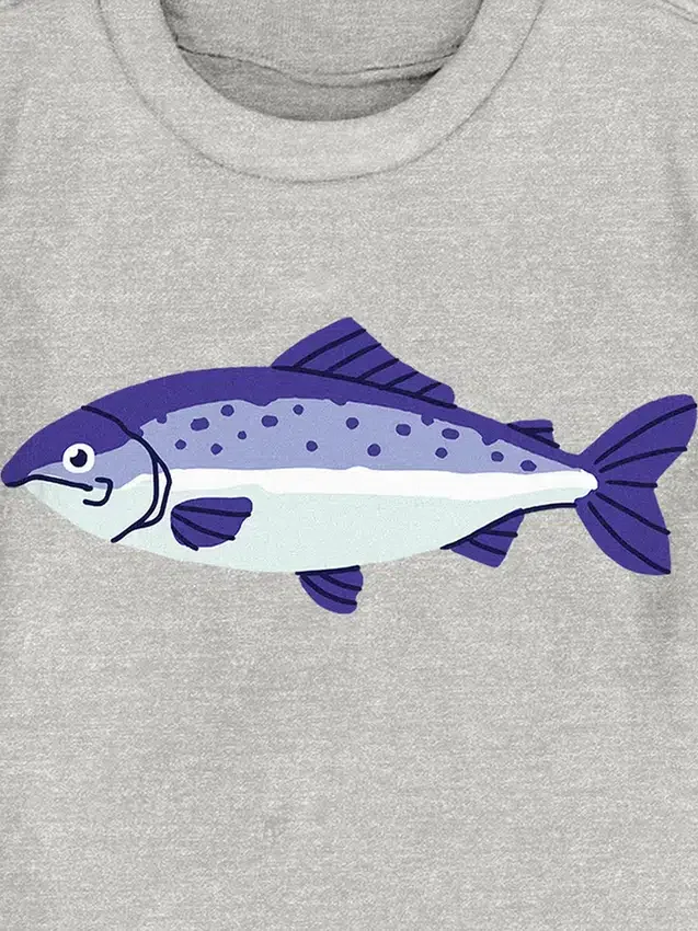 Küçük Çocuklar İçin Fish Grafikli Tişört