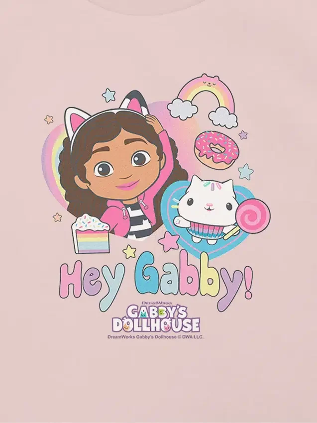 Küçük Çocuklar İçin Gabbys Dollhouse Hey Gabby Grafikli Tişört