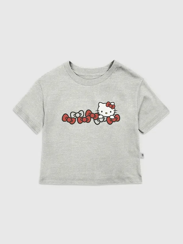 Küçük Çocuklar İçin Hello Kitty Fiyonklu Grafik Tişört