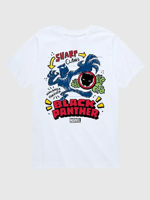 Küçük Çocuklar İçin Marvel Black Panther Doodle Şortlar