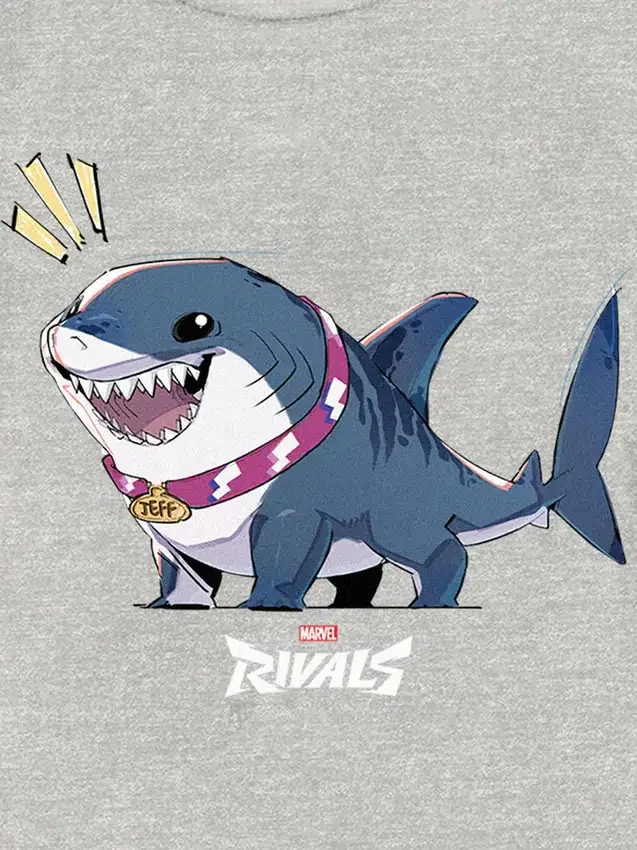 Küçük Çocuklar İçin Marvel Rivals Jeff the Shark Grafik Tişört