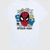 Küçük Çocuklar İçin Marvel Scribbled Spider-Man Kısa Kollu Grafik Şort