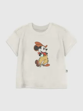 Küçük Çocuklar İçin Mickey Mouse Kovboy Desenli Tişört