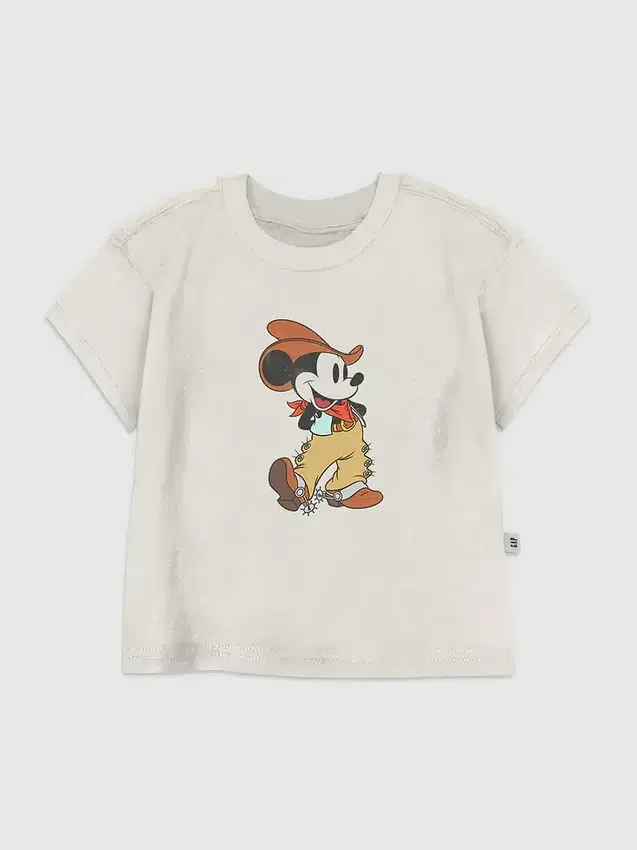 Küçük Çocuklar İçin Mickey Mouse Kovboy Desenli Tişört