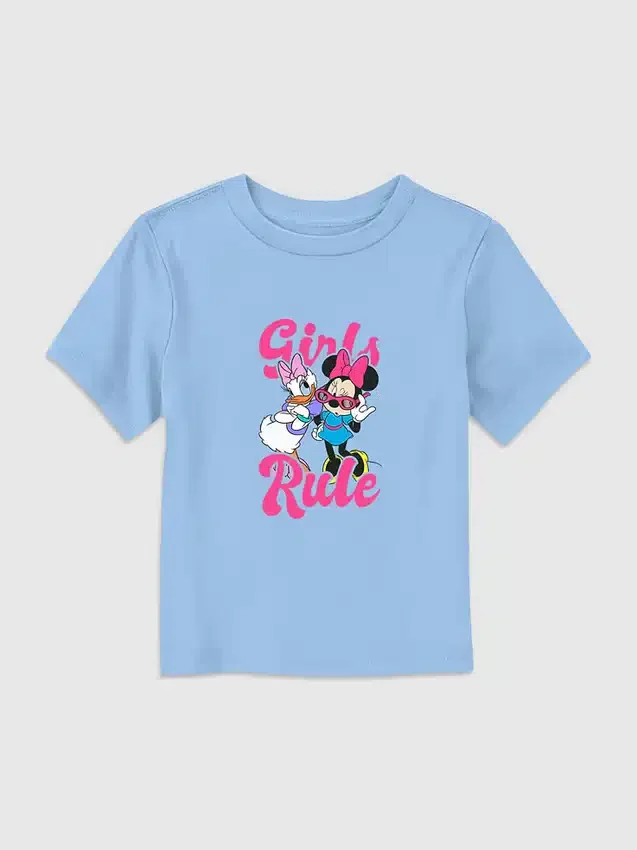 Küçük Çocuklar İçin Mickey ve Arkadaşları "Girls Rule" Grafik Tişört