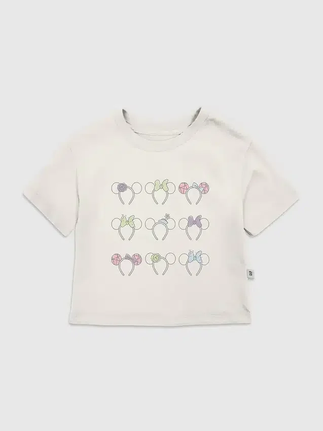 Küçük Çocuklar İçin Minnie Mouse Kulakları Desenli Tişört