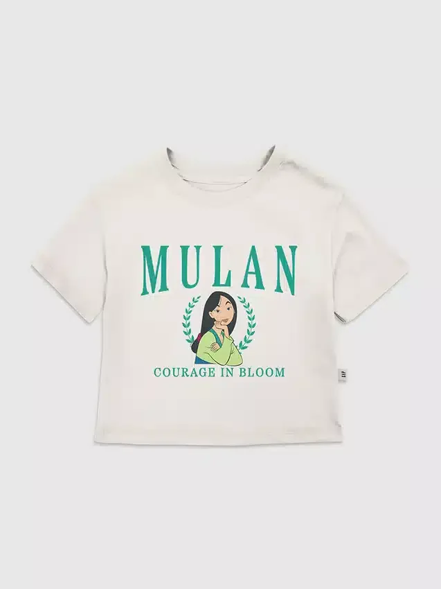 Küçük Çocuklar İçin Mulan Collegiate Grafik Tişört